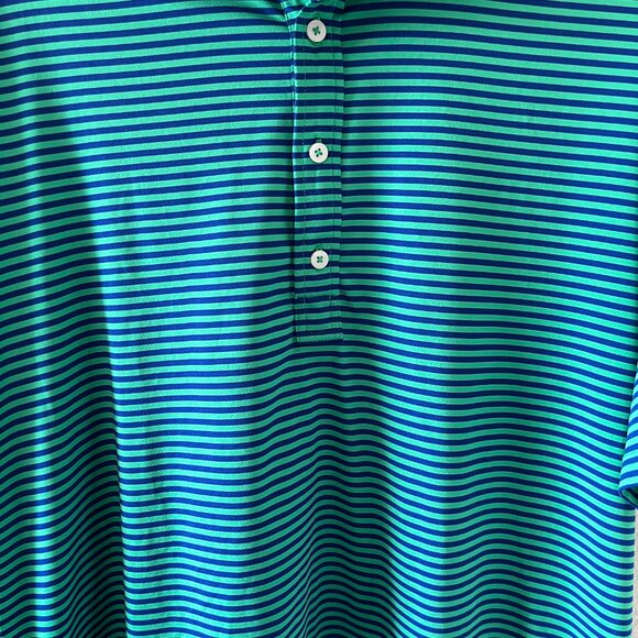 Ralph Lauren X RLX Green Striped Polo Shirt Size L Style 0200011844 - Picture 3 of 10